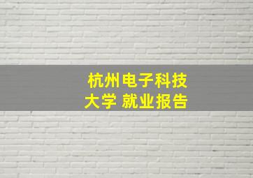 杭州电子科技大学 就业报告